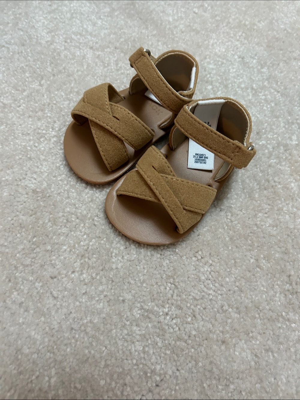 Janie and Jack Suede Crisscross Strap Sandals